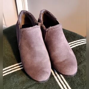 Sporto Gray Leather And Man Made Upper Boots with Zipper